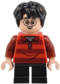 LEGO Harry Potter - Red Striped Sweater, Black Short Legs minifigure