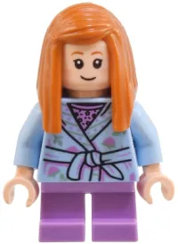 LEGO Ginny Weasley - Bright Light Blue Dressing Gown, Medium Lavender Short Legs minifigure