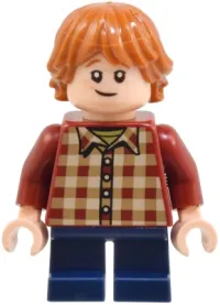 LEGO Ron Weasley - Dark Red Plaid Shirt, Dark Blue Short Legs minifigure