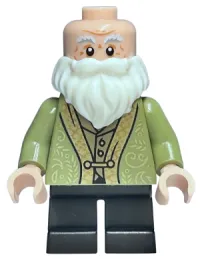 LEGO Professor Filius Flitwick - Olive Green Suit, Black Short Legs minifigure