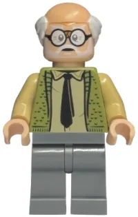 LEGO Ernie Prang - Olive Green Vest Knit, Half Bald, Dark Bluish Gray Legs minifigure