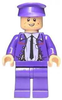 LEGO Stanley (Stan) Shunpike - Knight Bus Conductor Uniform with Black Tie and Lavender Shirt minifigure