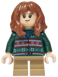 LEGO Hermione Granger - Dark Green Sweater, Dark Tan Short Legs minifigure
