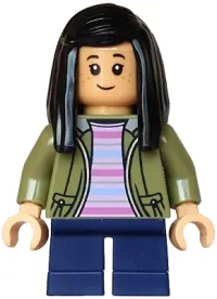 LEGO Cho Chang - Olive Green Jacket, Dark Blue Short Legs minifigure