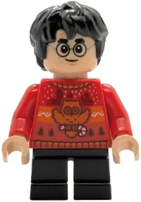 LEGO Harry Potter - Red Holiday Sweater, Black Short Legs minifigure
