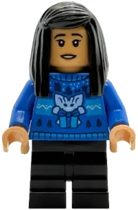 LEGO Cho Chang - Blue Holiday Sweater, Black Medium Legs minifigure