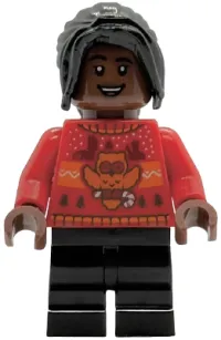 LEGO Angelina Johnson - Red Holiday Sweater, Black Medium Legs minifigure