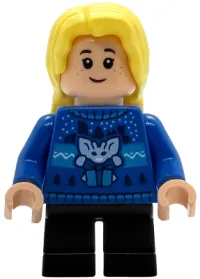 LEGO Luna Lovegood - Blue Holiday Sweater, Black Short Legs minifigure