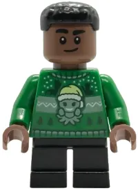 LEGO Blaise Zabini - Green Holiday Sweater, Black Short Legs minifigure
