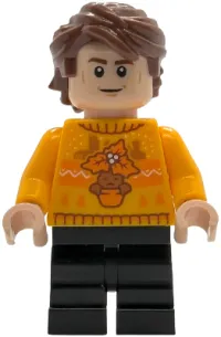 LEGO Cedric Diggory - Bright Light Orange Holiday Sweater, Black Medium Legs minifigure
