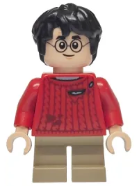 LEGO Harry Potter - Red Torn Sweater, Dark Tan Short Legs minifigure