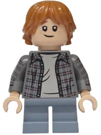 LEGO Ron Weasley - Plaid Shirt, Printed Arms, Sand Blue Short Legs minifigure