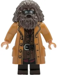 LEGO Rubeus Hagrid - Medium Nougat Topcoat with Buttons, Goggles minifigure