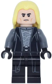 LEGO Lucius Malfoy - Death Eater Outfit, Bright Light Yellow Hair, Printed Legs minifigure