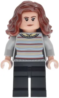 LEGO Hermione Granger - Striped Sweater, Tan Shirt Collar, Black Legs minifigure
