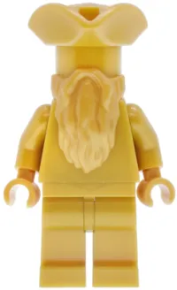 LEGO Statue - The Ministry of Magic, Pirate Hat, Gold Beard (Monochrome) minifigure