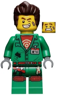 LEGO Douglas Elton / El Fuego - Coveralls with Hair minifigure