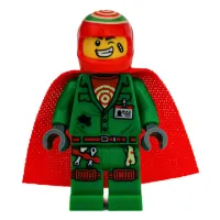 LEGO Douglas Elton / El Fuego - Coveralls with Helmet and Cape minifigure