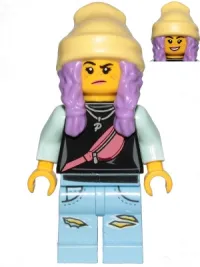 LEGO Parker L. Jackson - Black Top with Beanie (Smile / Grumpy) minifigure
