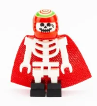 LEGO Douglas Elton / El Fuego - Skeleton with Cape, Black Square Foot minifigure