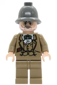 LEGO Henry Jones Sr. - Dark Bluish Gray Pith Helmet minifigure