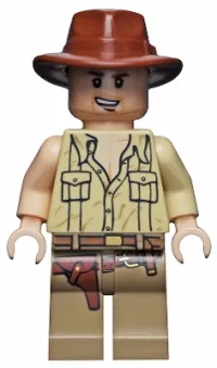LEGO Indiana Jones - Open Shirt, Open-Mouth Grin minifigure
