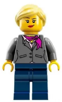 LEGO Research Scientist Female, Magenta Scarf minifigure
