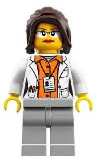 LEGO Research Scientist Female, White Lab Coat minifigure