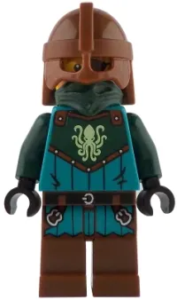 LEGO Kraken Warrior - Male, Reddish Brown Helmet, Eye Patch minifigure