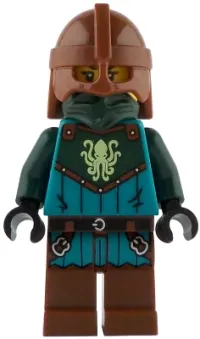 LEGO Kraken Warrior - Female, Reddish Brown Helmet minifigure