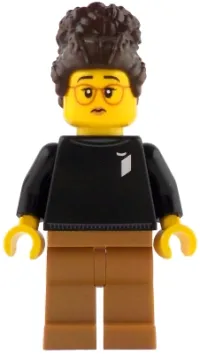 LEGO LEGO Ideas Designer - Female, Black Sweater with LEGO Ideas Logo, Medium Nougat Legs minifigure