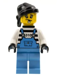 LEGO Xtreme Stunts Brickster Henchman with Medium Blue Overalls #1 with Neck Bracket minifigure