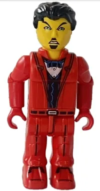 LEGO Bank Robber with Red Legs and Black Hair minifigure