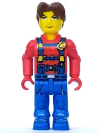 LEGO Jack Stone - Red Jacket, Blue Overalls and Blue Legs minifigure
