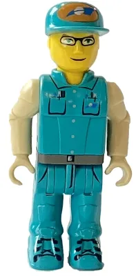 LEGO Crewman with Dark Turquoise Shirt and Pants, Tan Arms minifigure