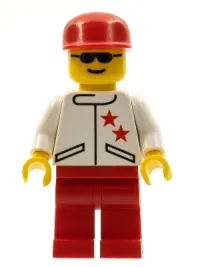 LEGO Jacket 2 Stars White - Red Legs, Red Cap minifigure