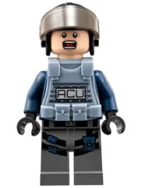 LEGO ACU Trooper - Vest, Helmet, Male, Light Nougat Head minifigure
