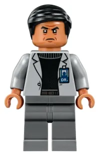 LEGO Dr. Wu - Light Bluish Gray Jacket, Smile / Suspicious Frown minifigure