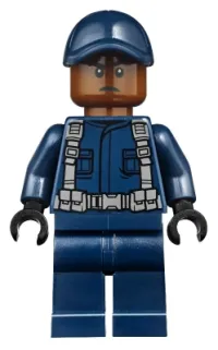 LEGO Guard, Ball Cap, Reddish Brown Head minifigure