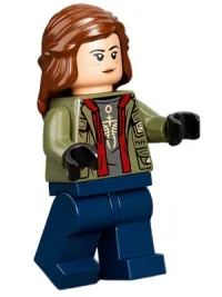 LEGO Maisie Lockwood - Olive Green Jacket, Reddish Brown Hair minifigure