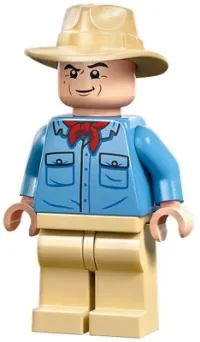LEGO Dr. Alan Grant - Medium Blue Shirt with Pockets with Black Buttons Outline (76960) minifigure