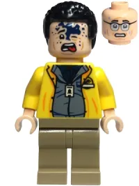 LEGO Dennis Nedry - Dark Blue Undershirt minifigure