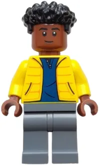 LEGO Darius - Yellow Jacket, Dark Blue Shirt, Dark Bluish Gray Legs minifigure