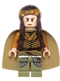 LEGO Elrond, Gold Crown, Pearl Gold and Olive Green Clothing minifigure