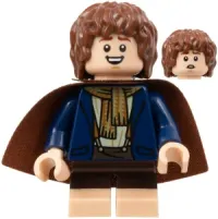 LEGO Peregrin Took (Pippin) - Reddish Brown Cape, Light Nougat Feet minifigure