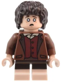 LEGO Frodo Baggins - Reddish Brown Jacket, Light Nougat Feet minifigure