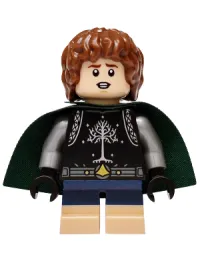LEGO Peregrin Took (Pippin) - Black Surcoat, Dark Green Cape minifigure