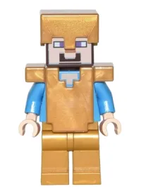 LEGO Steve - Pearl Gold Helmet, Armor and Legs minifigure