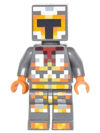 LEGO Minecraft Skin 1 - Pixelated, Yellow and Orange Armor minifigure