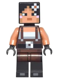 LEGO Minecraft Skin 2 - Pixelated, Female with Flower and Suspenders minifigure
